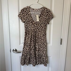 Mi Amore Animal Print Mini Dress